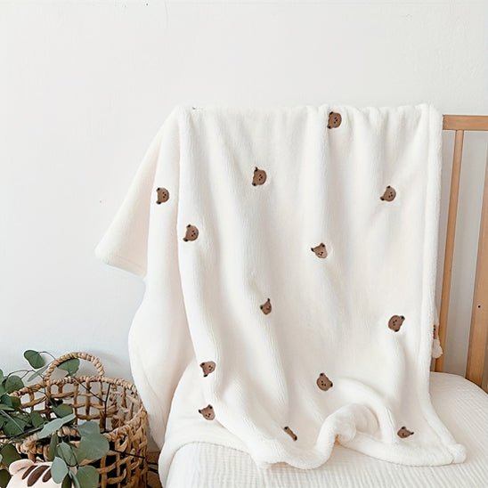 Couverture bébé - ourson - Le porte - bébé