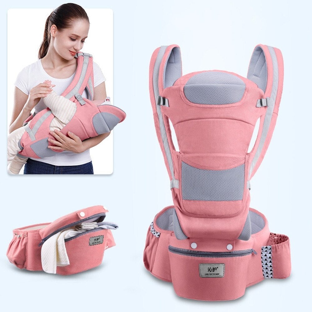 EasyCarrier™-Porte-bébé-ergonomique-3en1-pour-nouveau-né-bébé-Le-porte-bébé-rose-cerise