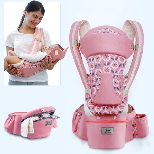 EasyCarrier™-Porte-bébé-ergonomique-3en1-pour-nouveau-né-bébé-Le-porte-bébé-fleur-rose