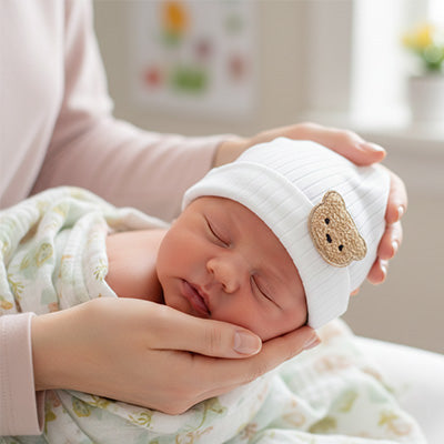 Bonnet bebe PremiumHat blanc bebe emmaillote avec bonnet