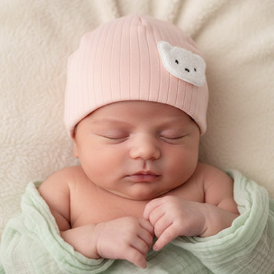 Bonnet bebe PremiumHat rose bebe dodo au chaud