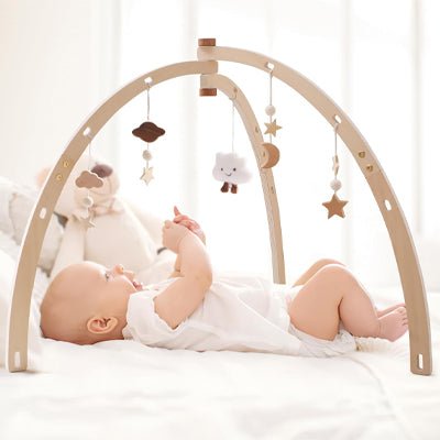 Arche d'éveil - Colorée Interactive Sensorielle en bois naturel - Le porte - bébé