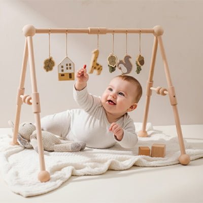 Arche d'éveil - Colorée Interactive Sensorielle en bois naturel - Le porte - bébé