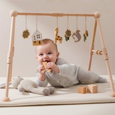 Arche d'éveil - Colorée Interactive Sensorielle en bois naturel - Le porte - bébé