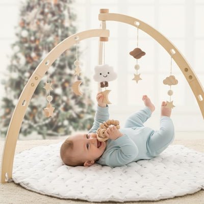 Arche d'éveil - Colorée Interactive Sensorielle en bois naturel - Le porte - bébé