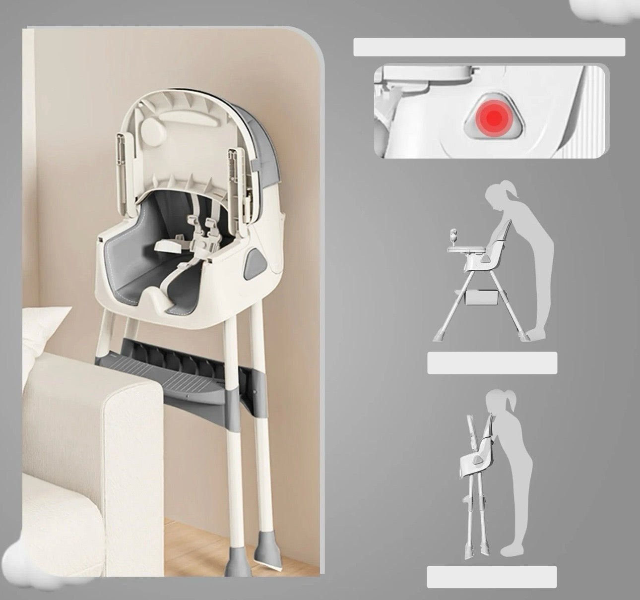 Chaise haute bébé évolutive - Le porte - bébé