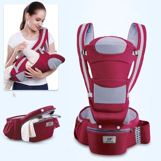 EasyCarrier™-Porte-bébé-ergonomique-3en1-pour-nouveau-né-bébé-Le-porte-bébé-position-allongée-rouge