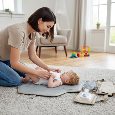 Tapis à langer nomade - Compact et Hygiénique - Le porte - bébé