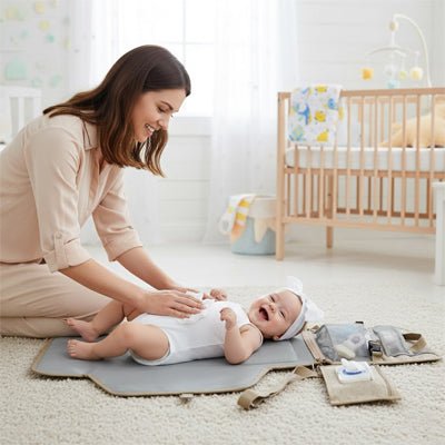 Tapis à langer nomade - Compact et Hygiénique - Le porte - bébé