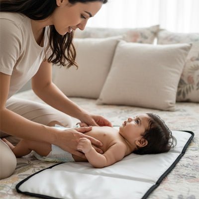 Tapis à langer nomade - Pliable et Compact - Le porte - bébé