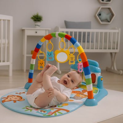 Tapis eveil bebe - Sensoriel Coloré - Le porte - bébé