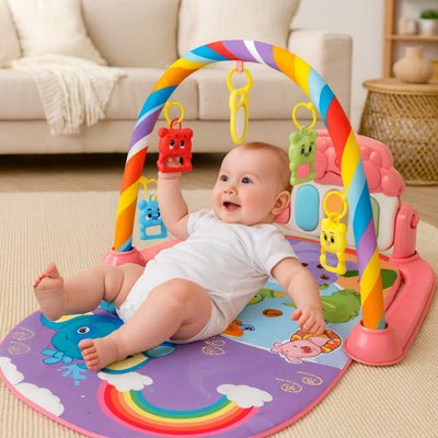 Tapis eveil bebe - Sensoriel Coloré - Le porte - bébé